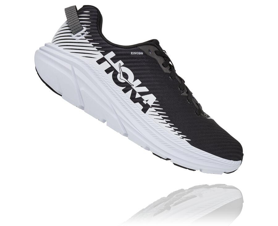 Tenis Hoka One One Masculino Pretas/Branco - Rincon 2 - 465-YFJUXB